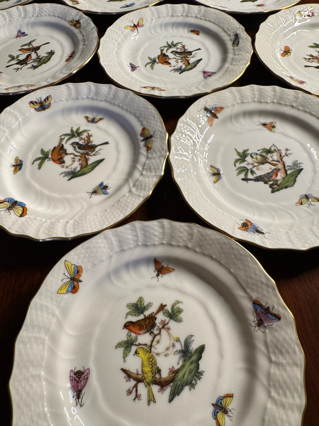 12 Herend Rothshild Bread and Butter Plates