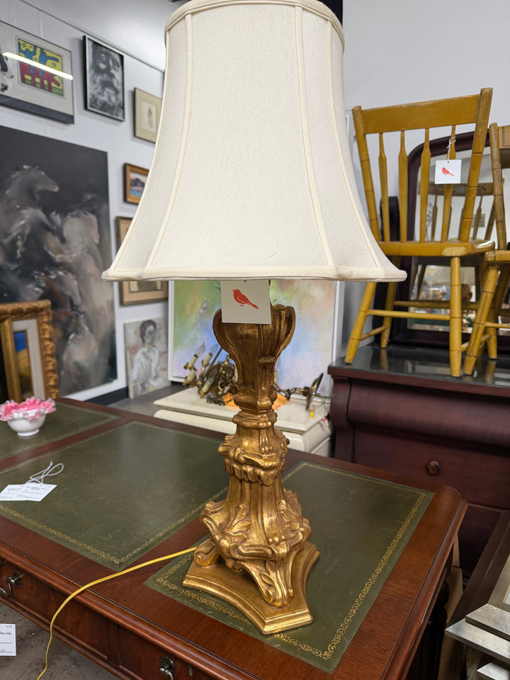 Gold Painted Empire Style Table Lamp
