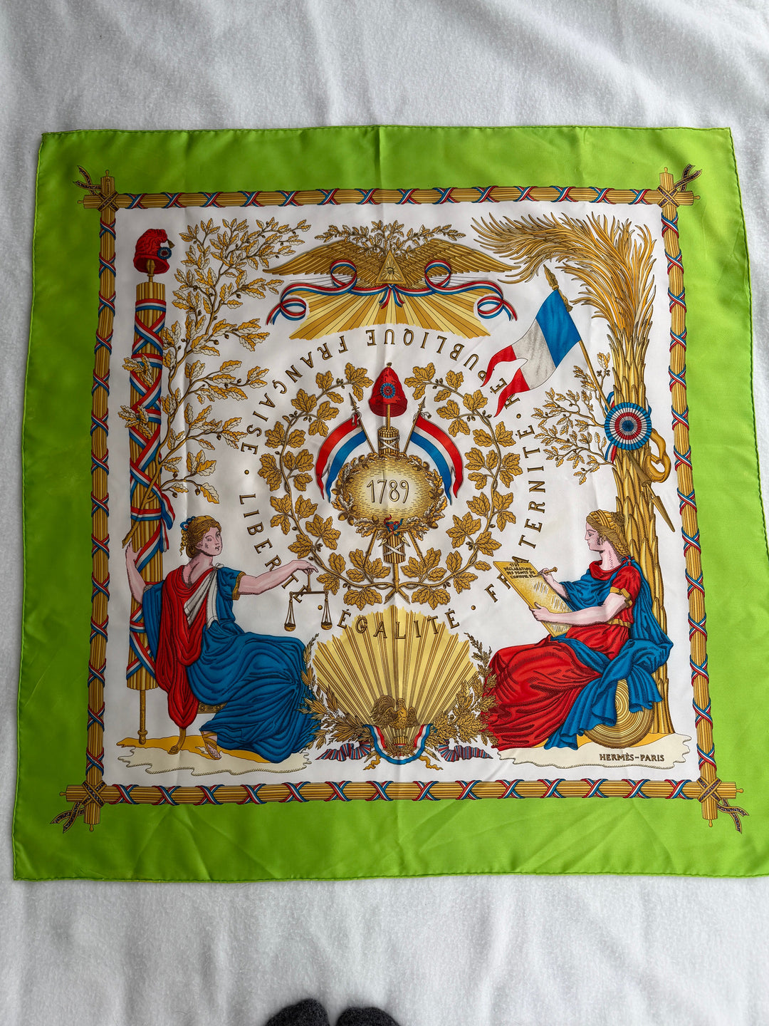 Vintage HERMÈS ‘Liberté Égalité Fraternité’ French Republic 1789 90