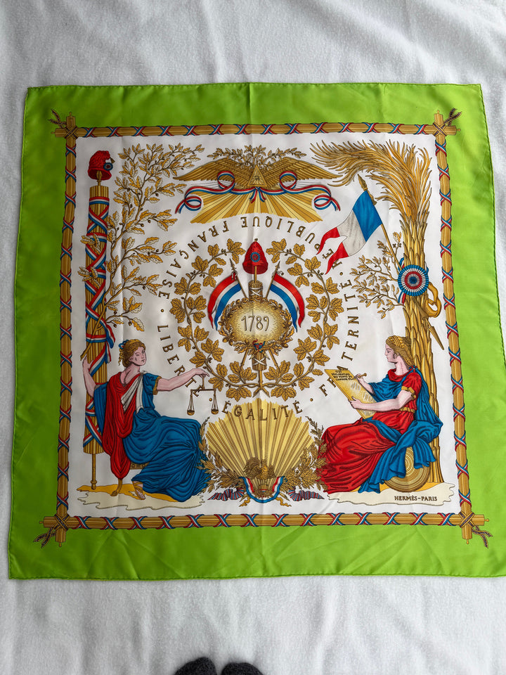 Vintage HERMÈS ‘Liberté Égalité Fraternité’ French Republic 1789 90