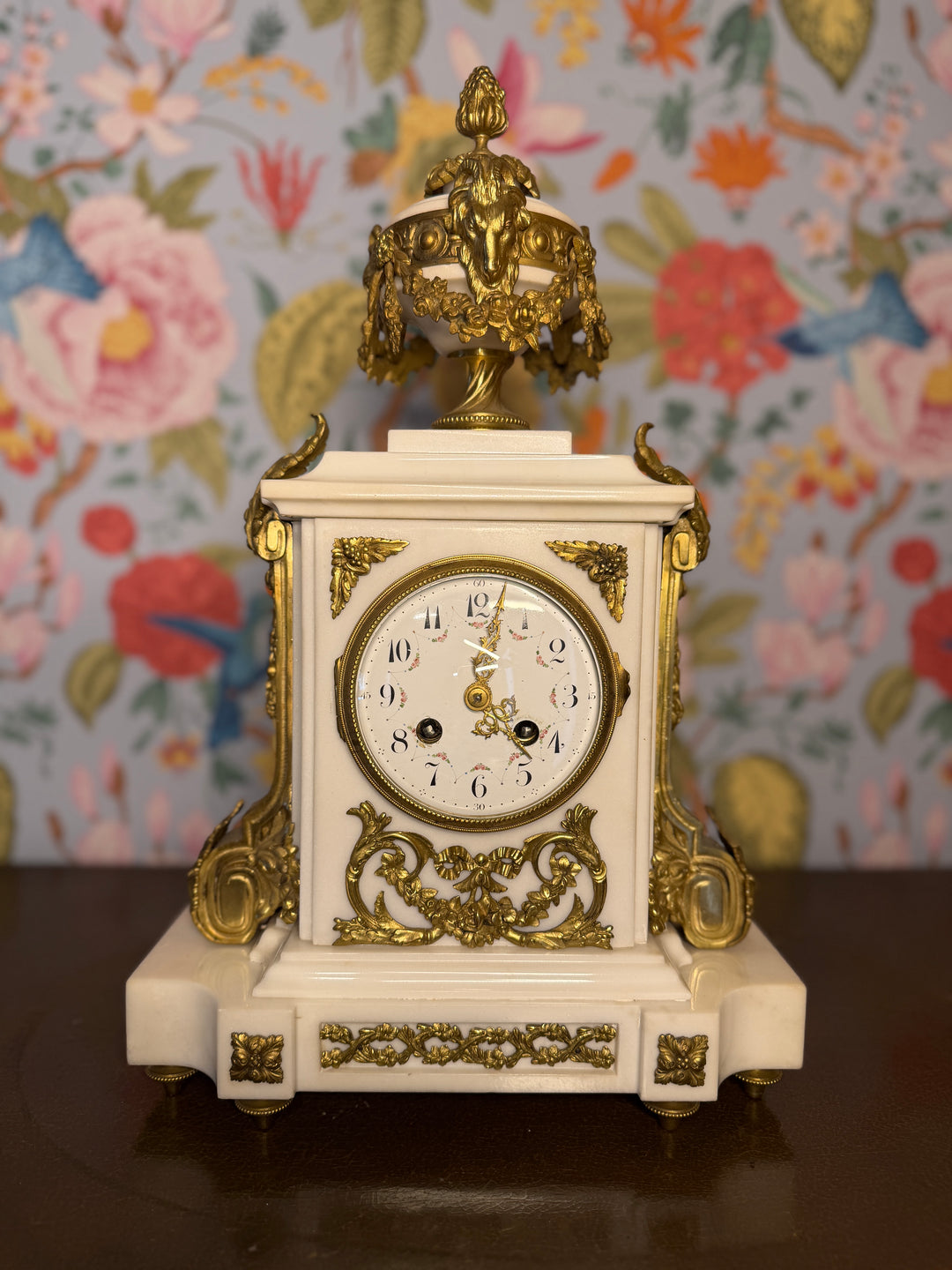 French Louis XVI Style Mantle Clock