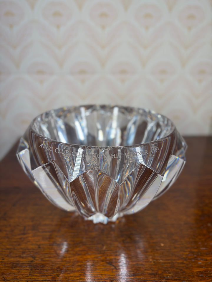 Engraved Crystal Bowl