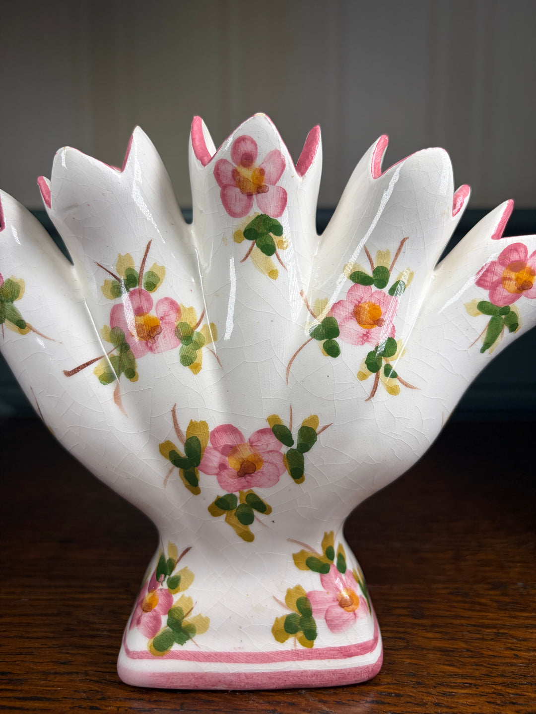 Handpainted in Portugal 5-Stem Vase