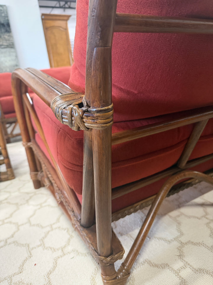 Vintage Bamboo and Rattan Sofa