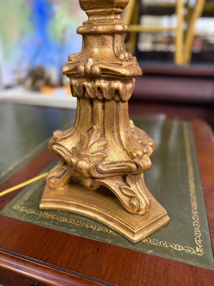 Gold Painted Empire Style Table Lamp