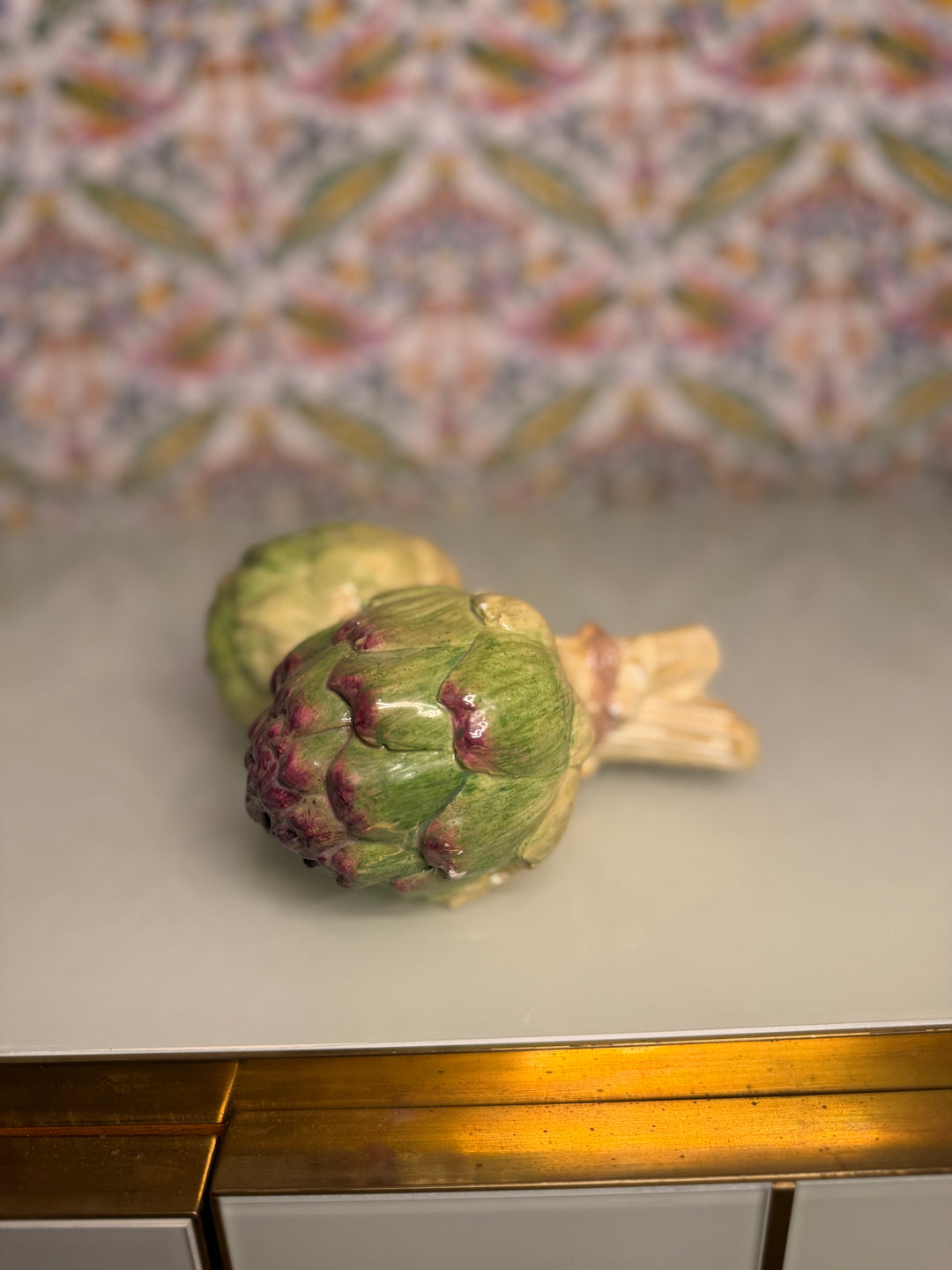 Majolica Artichoke Figurine
