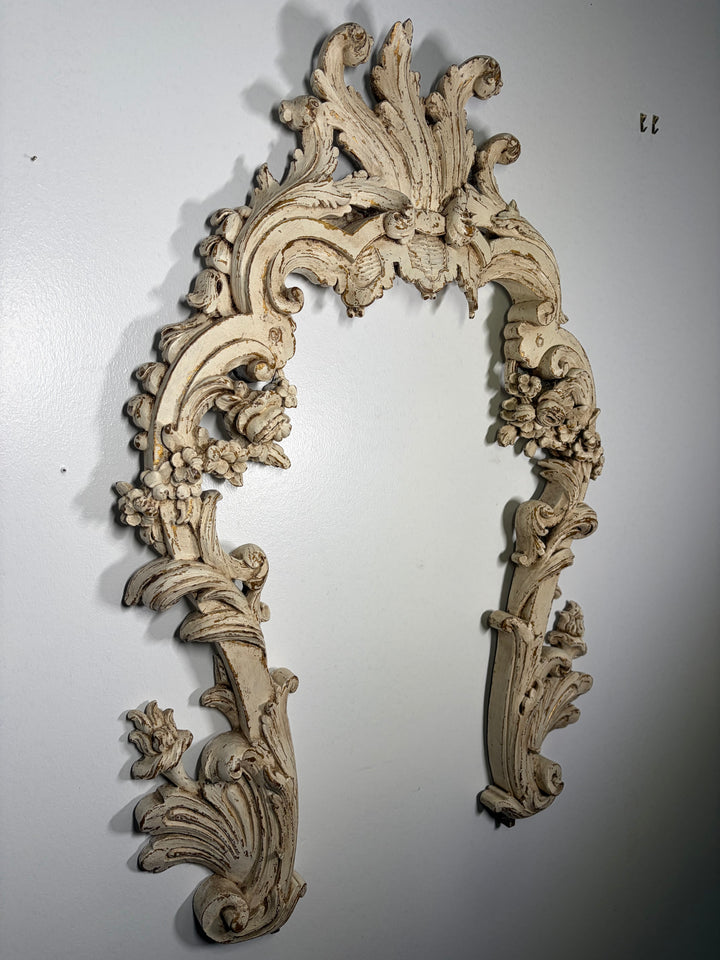 Large Baroque-Style Carved Architectural Arch Wall Ornament