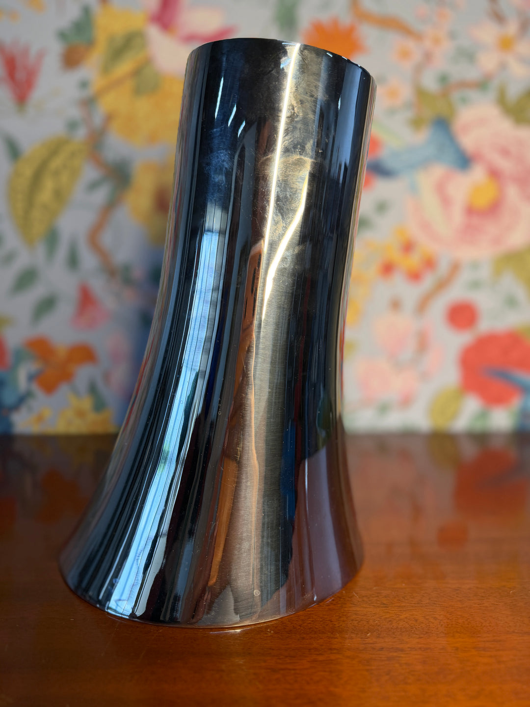 Slanted Nambe Vase