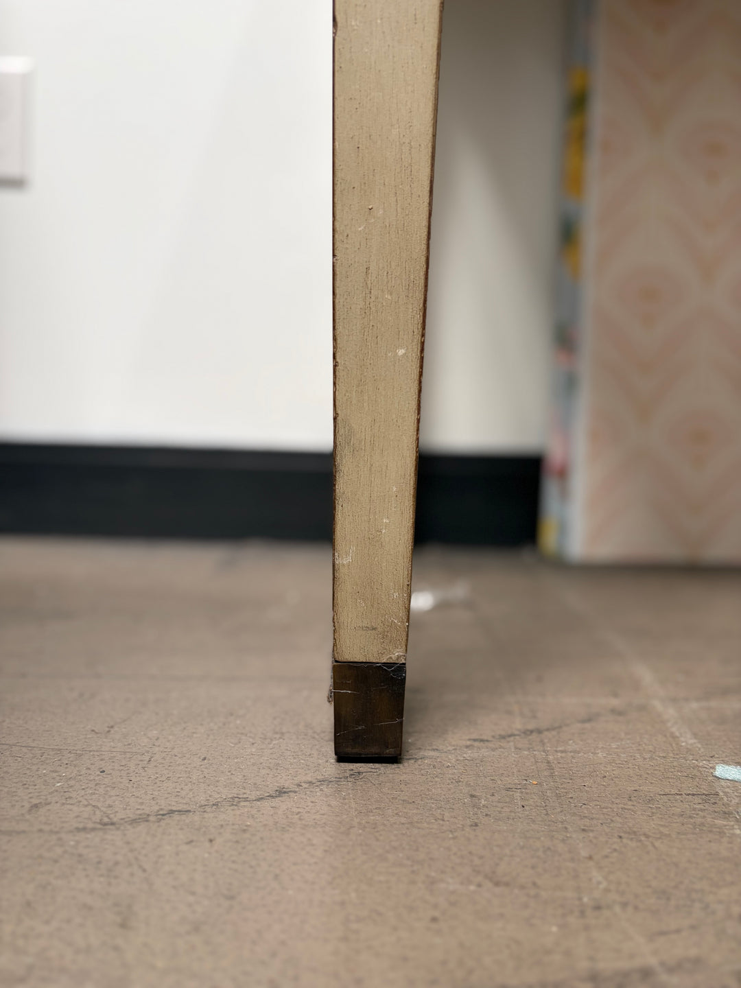 Cream Painted Two-Drawer Console Table