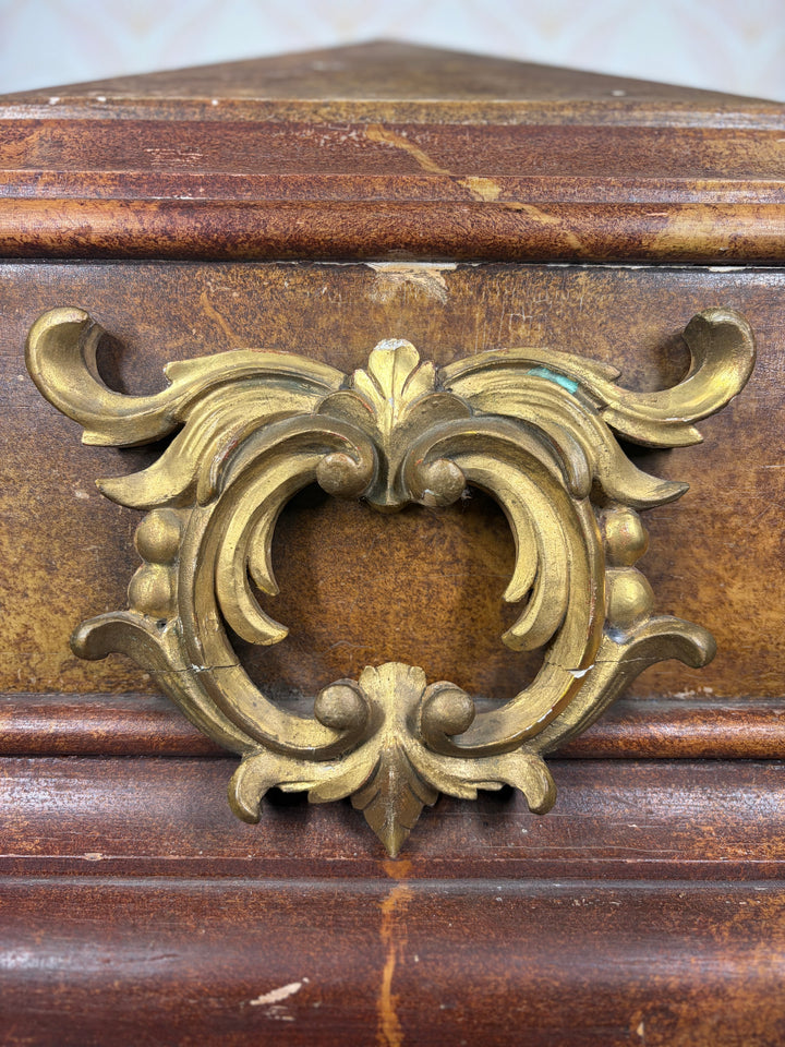 Decorative Wooden Wall Bracket with Gilt Rococo Hardware