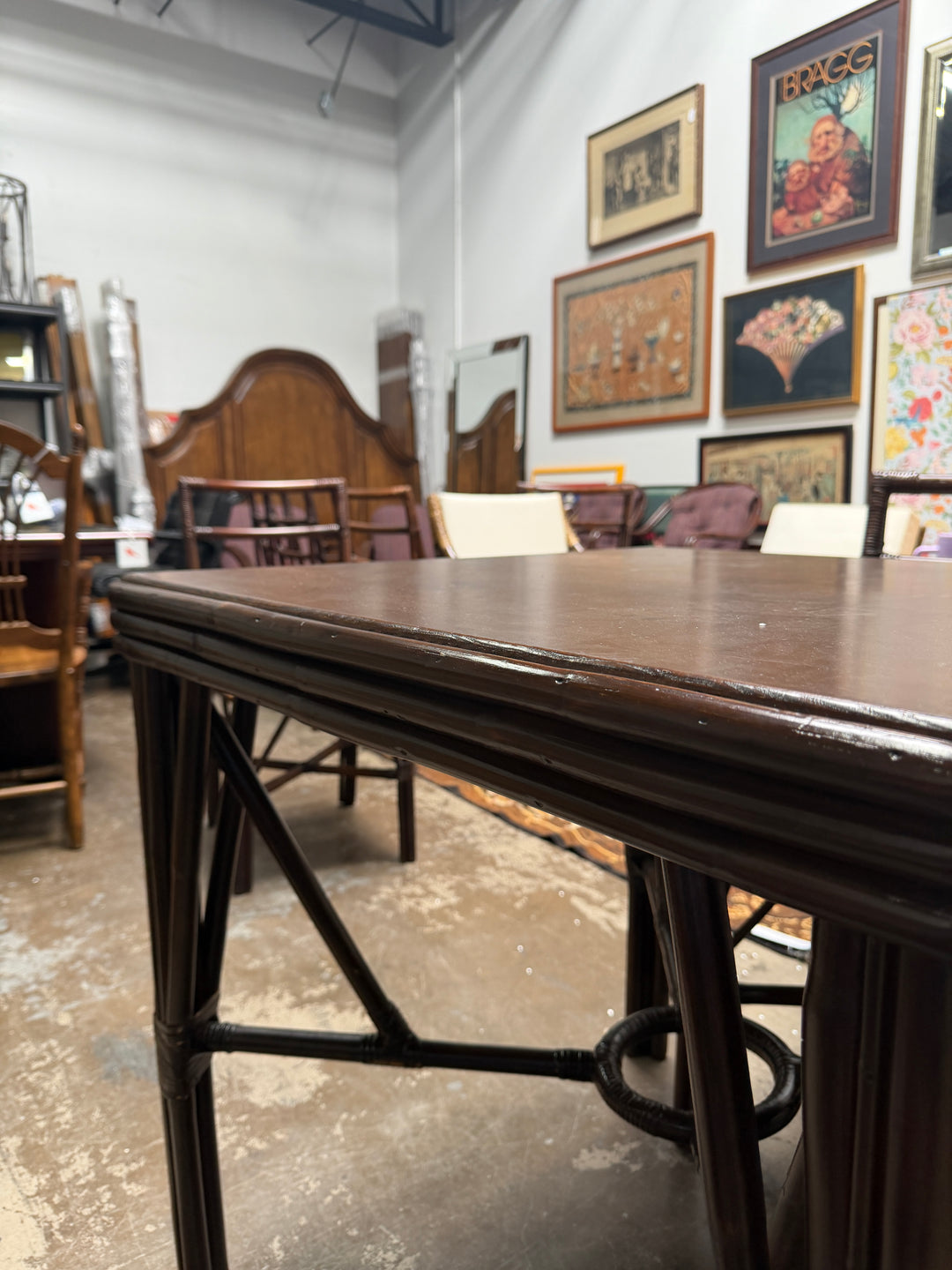 Vintage Bamboo Card Table