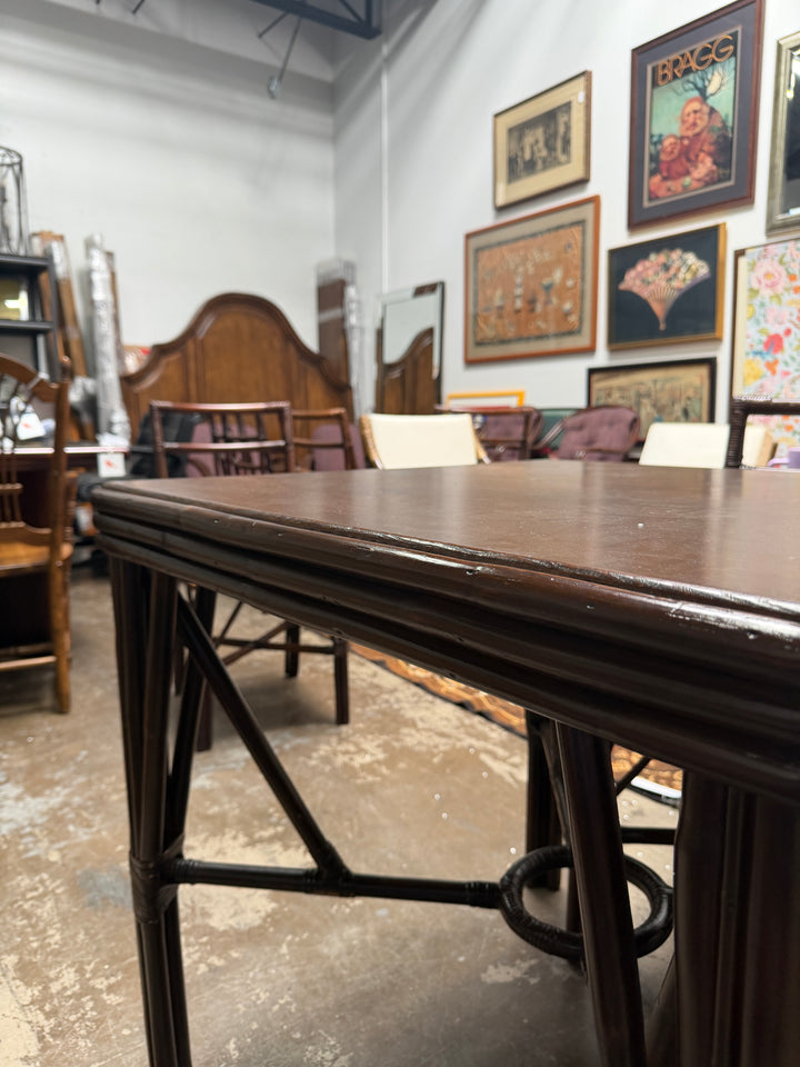 Vintage Bamboo Card Table
