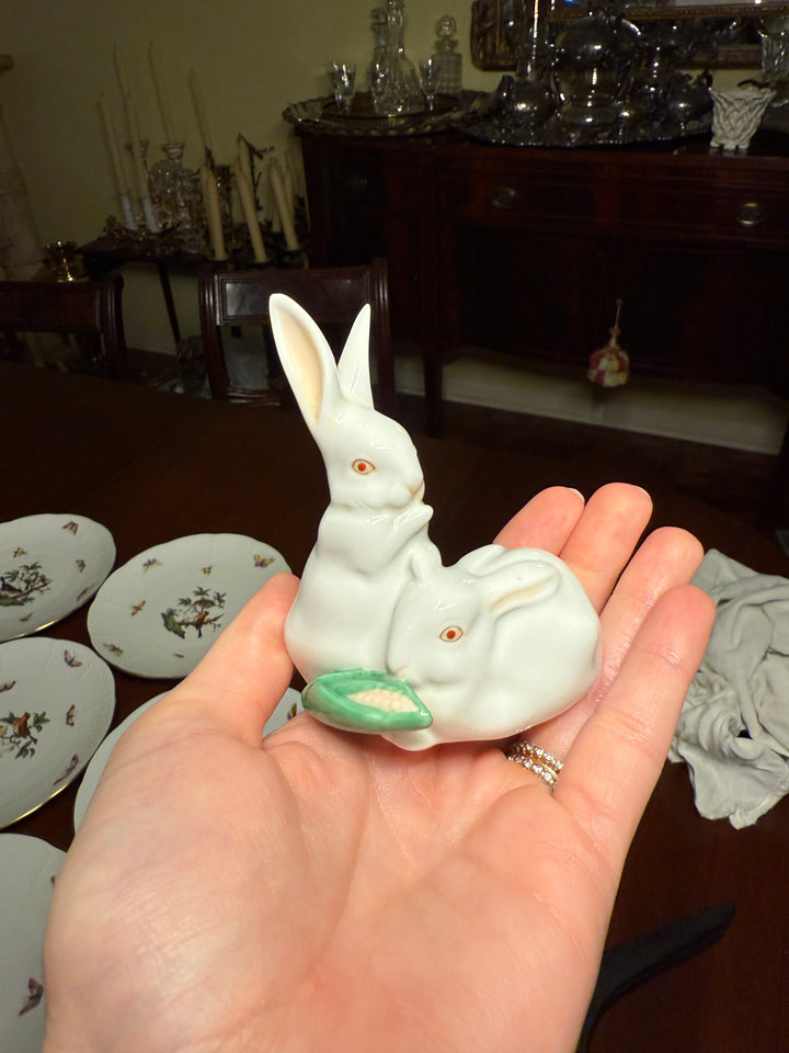 Herend Two White Rabbits