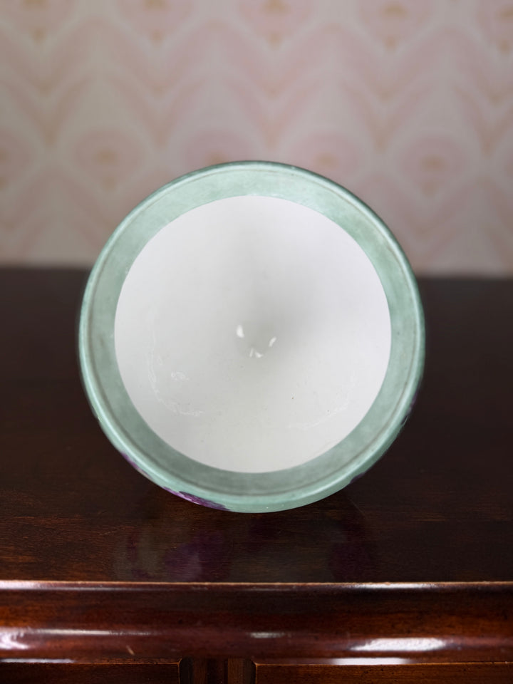 Footed Porcelain Painted Planter