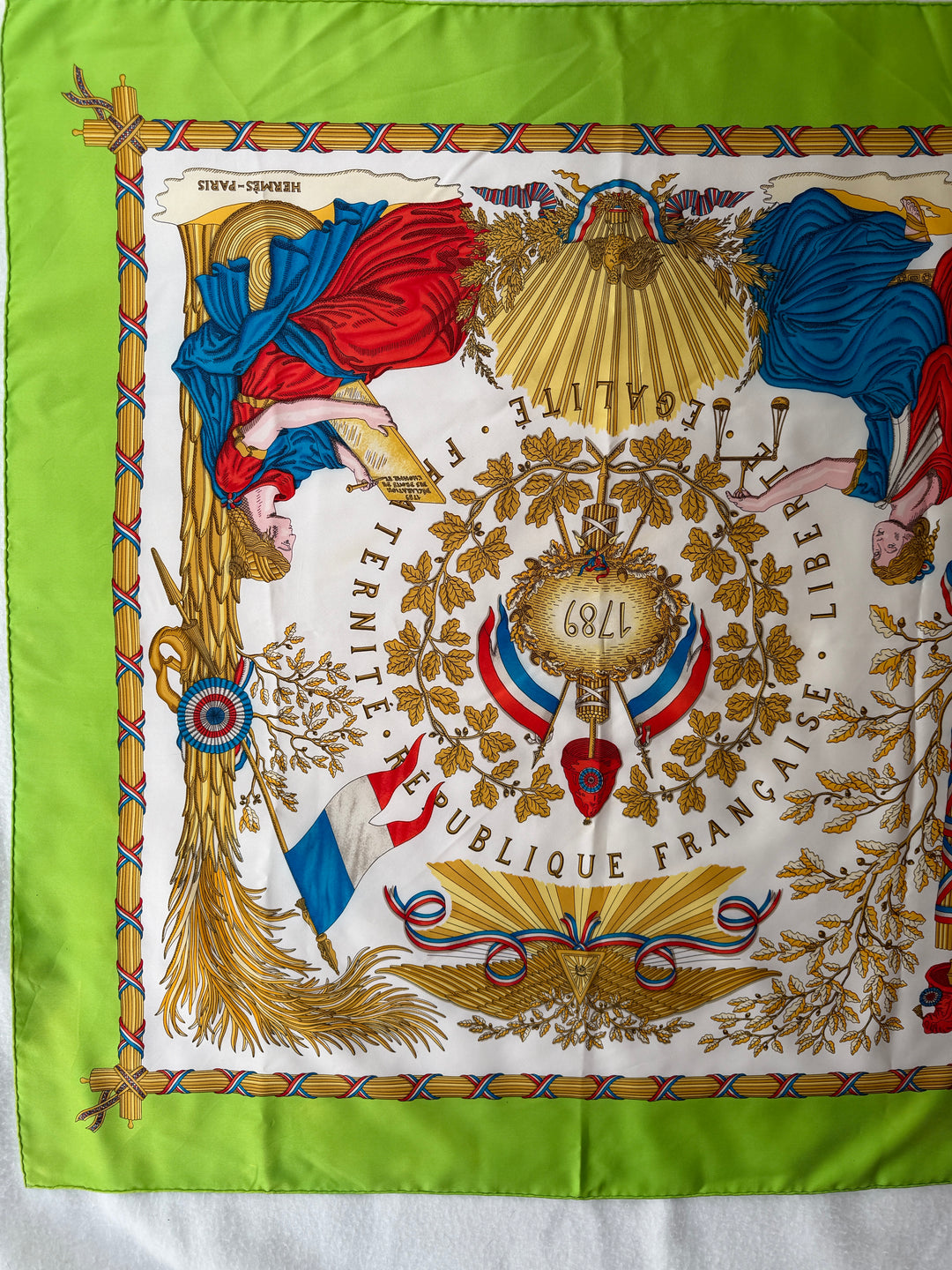 Vintage HERMÈS ‘Liberté Égalité Fraternité’ French Republic 1789 90
