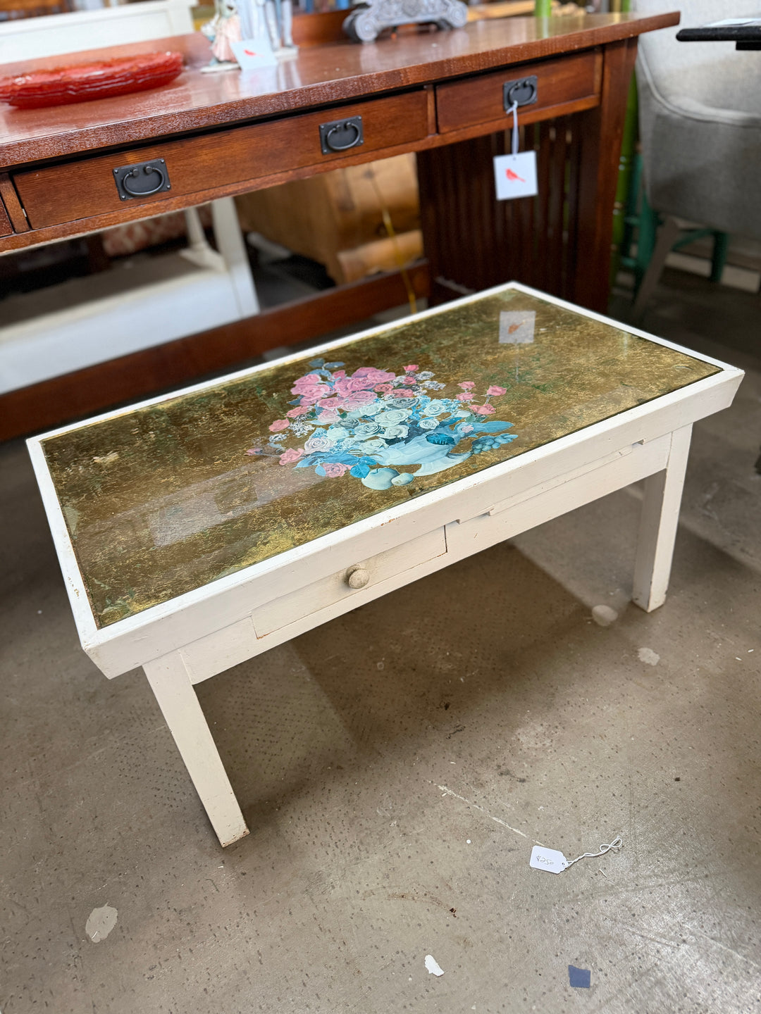 Antique Gold Leaf Coffee Table
