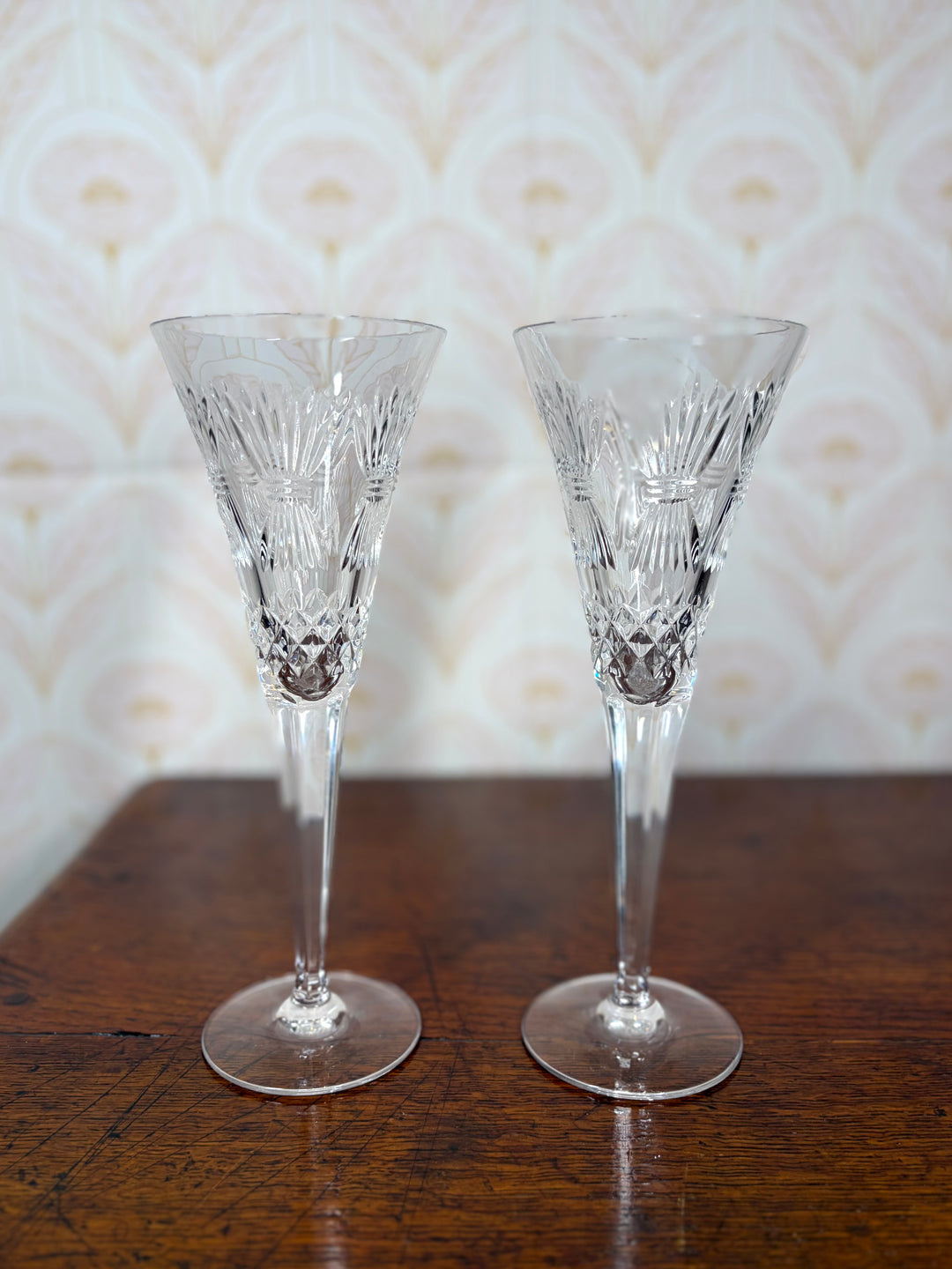 Pair of Waterford Champagne Flutes