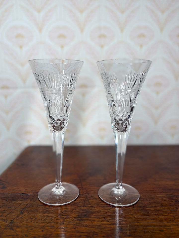 Pair of Waterford Champagne Flutes