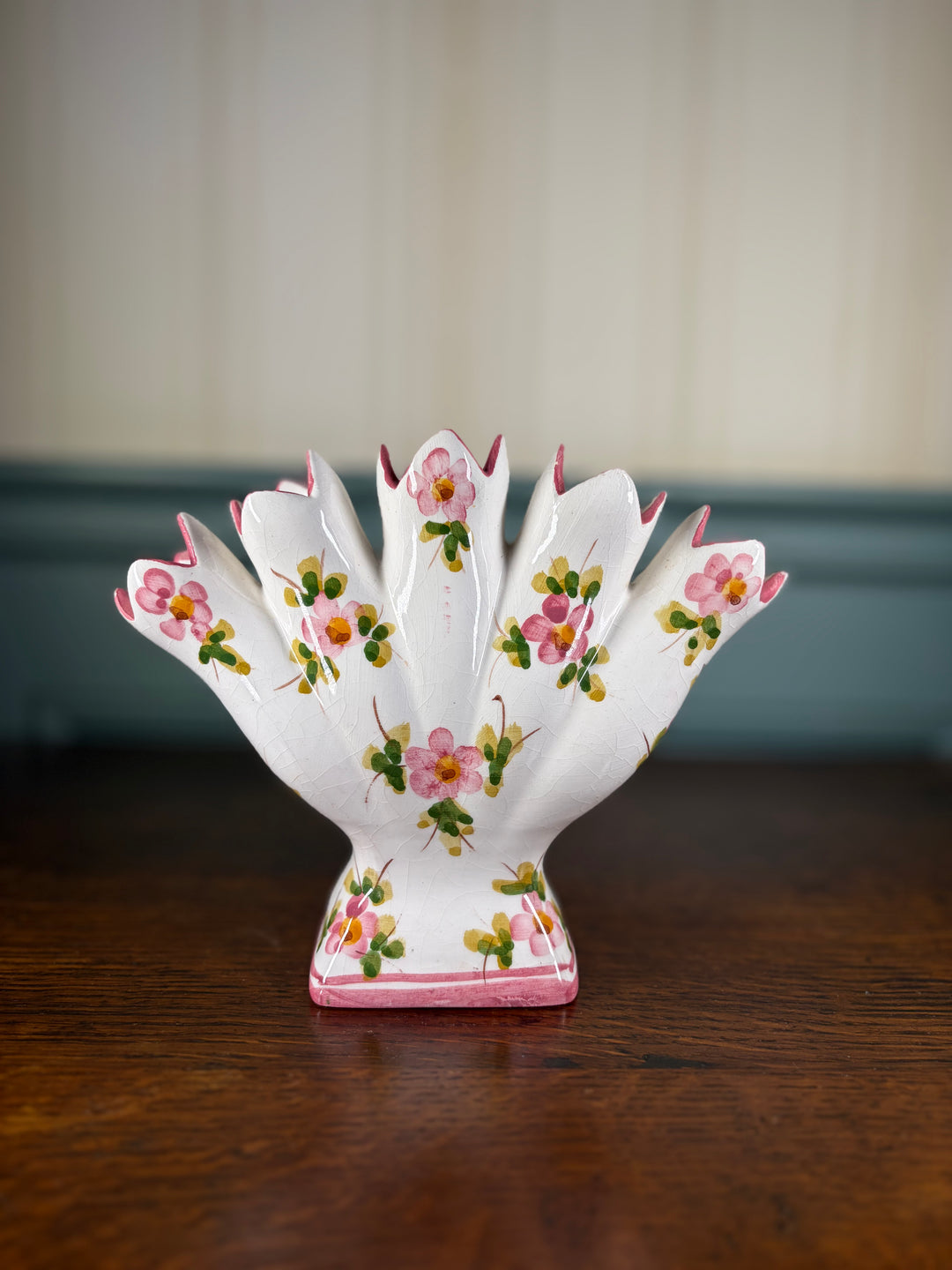 Handpainted in Portugal 5-Stem Vase