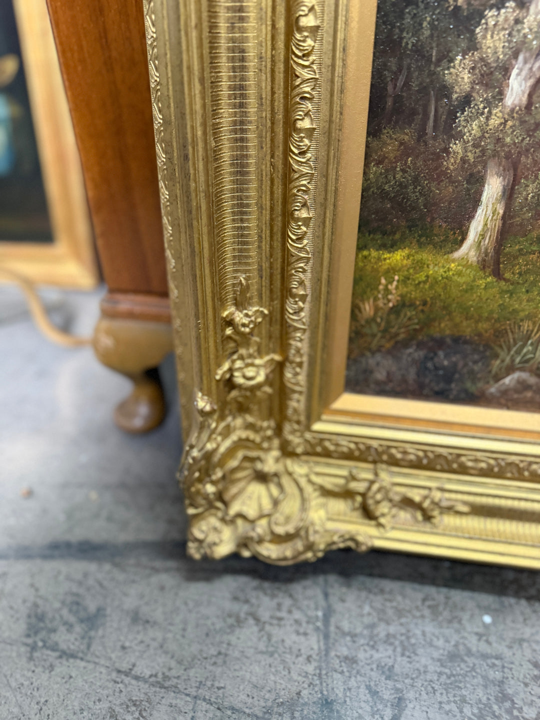 Vintage Oil Painting in Gilt Frame