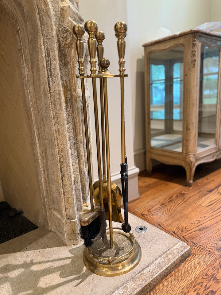 Vintage Brass Fireplace Set (Online Only Item)