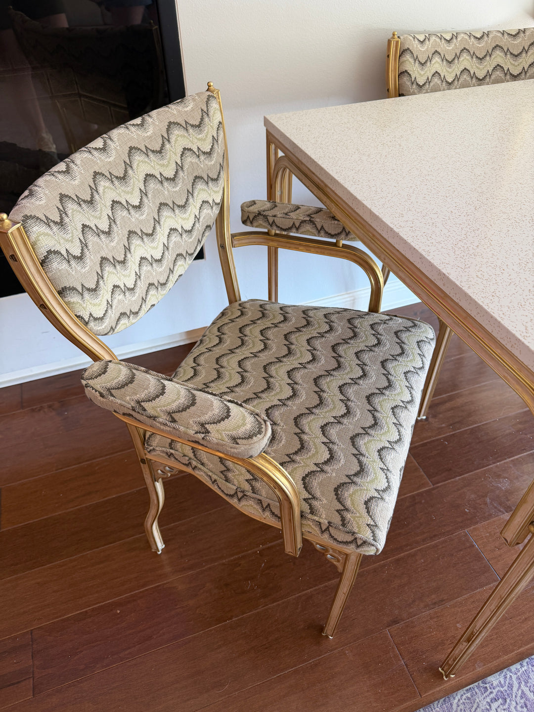 Mid-Century Card Table with Four Chairs