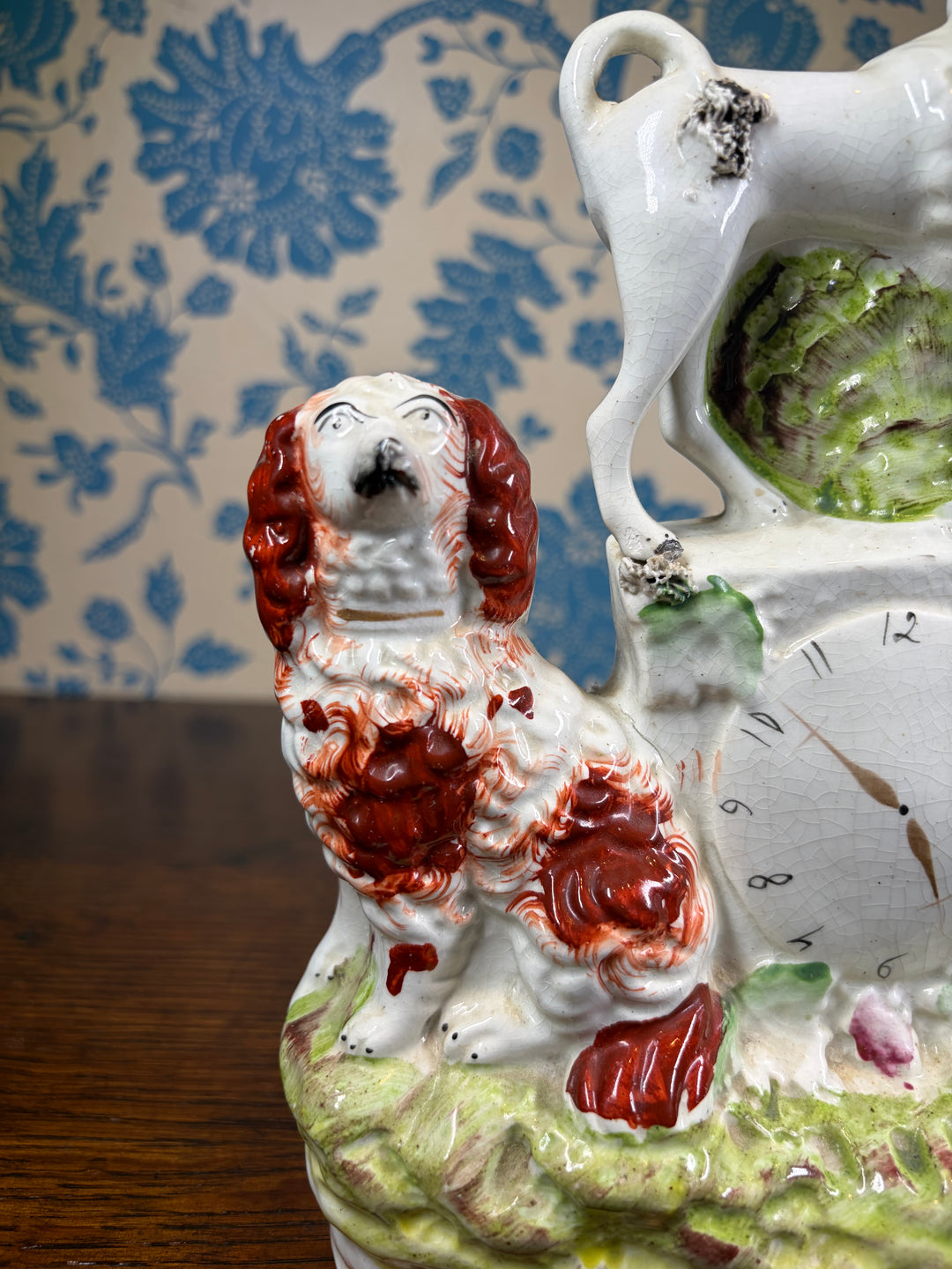 19th c. Antique Staffordshire Three Dog Figurine