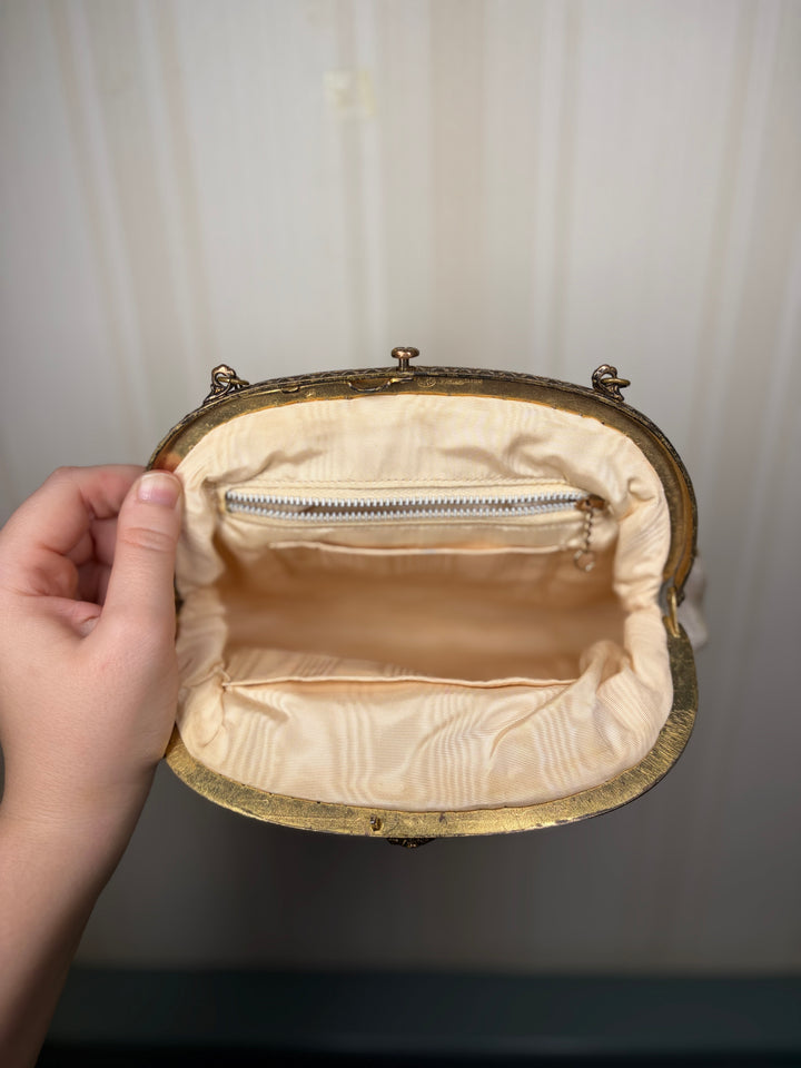 Vintage Butterfly Tapestry Evening Bag