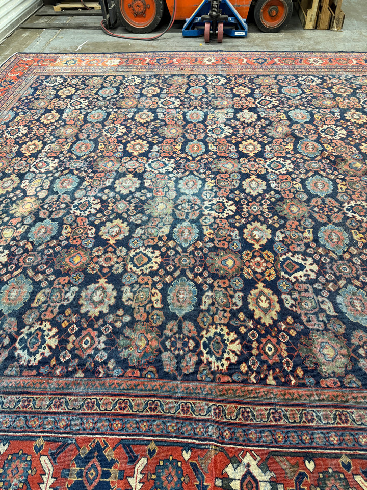 Antique Sultanabad Overall Pattern Mahal