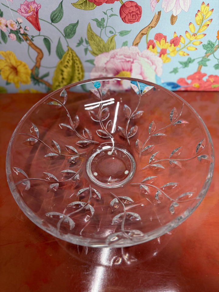 Vintage Tiffany & Co Crystal Vine Bowl