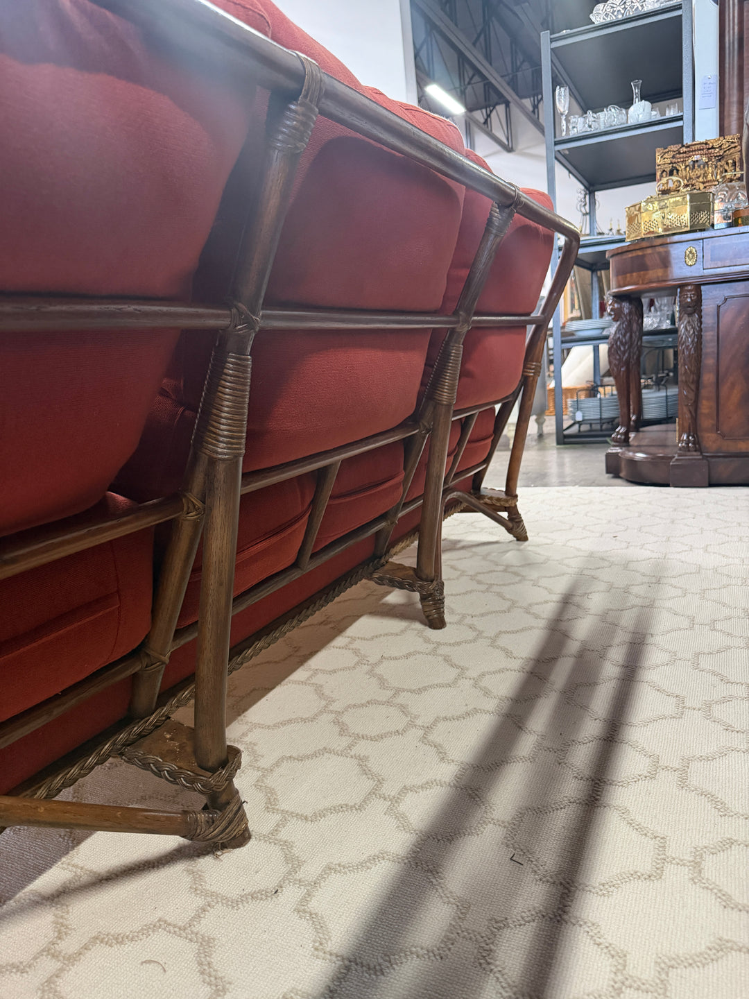 Vintage Bamboo and Rattan Sofa
