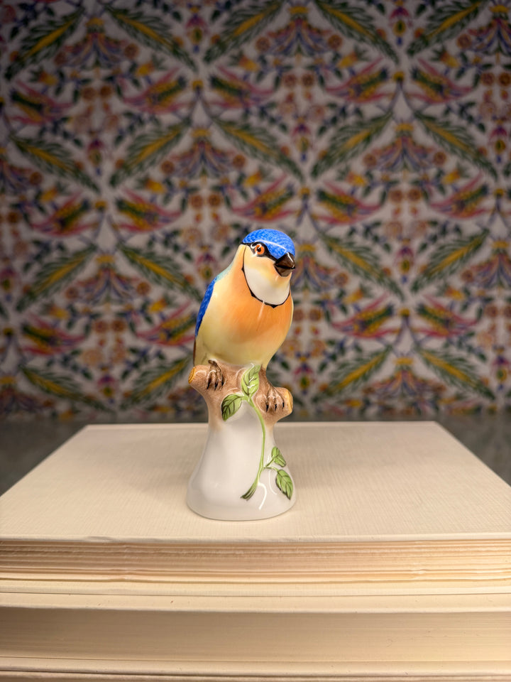 Herend Porcelain Perched Bird Figurine