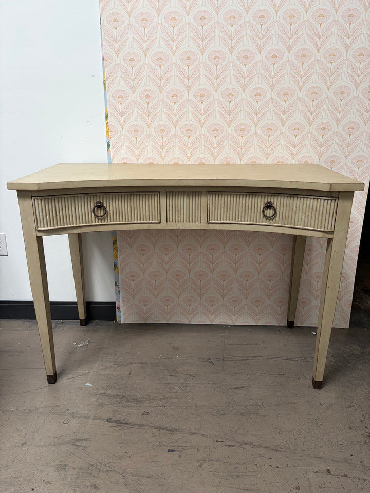 Cream Painted Two-Drawer Console Table