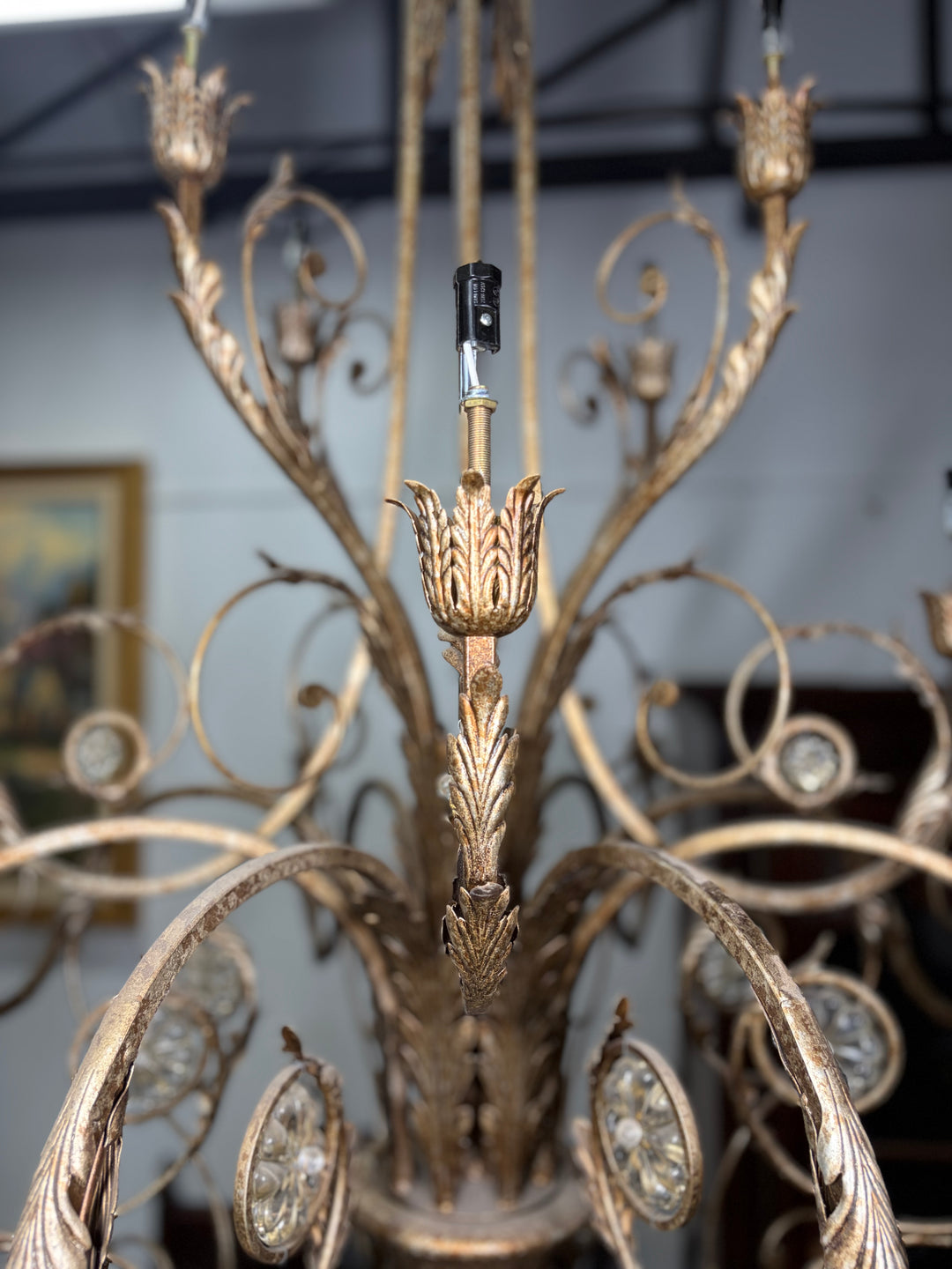 Large Multi-Arm Crystal Chandelier