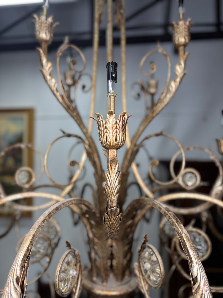 Large Multi-Arm Crystal Chandelier