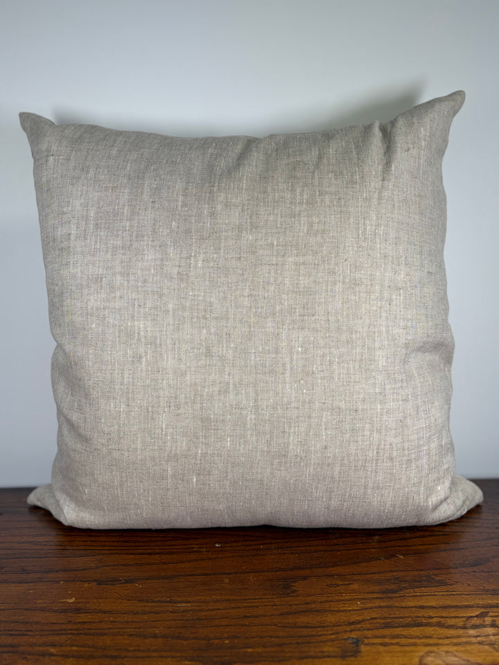 Pair of Embroidered Botanical Throw Pillows