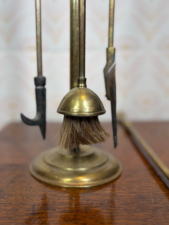 Miniature Brass Fireplace Set - 5 Pieces
