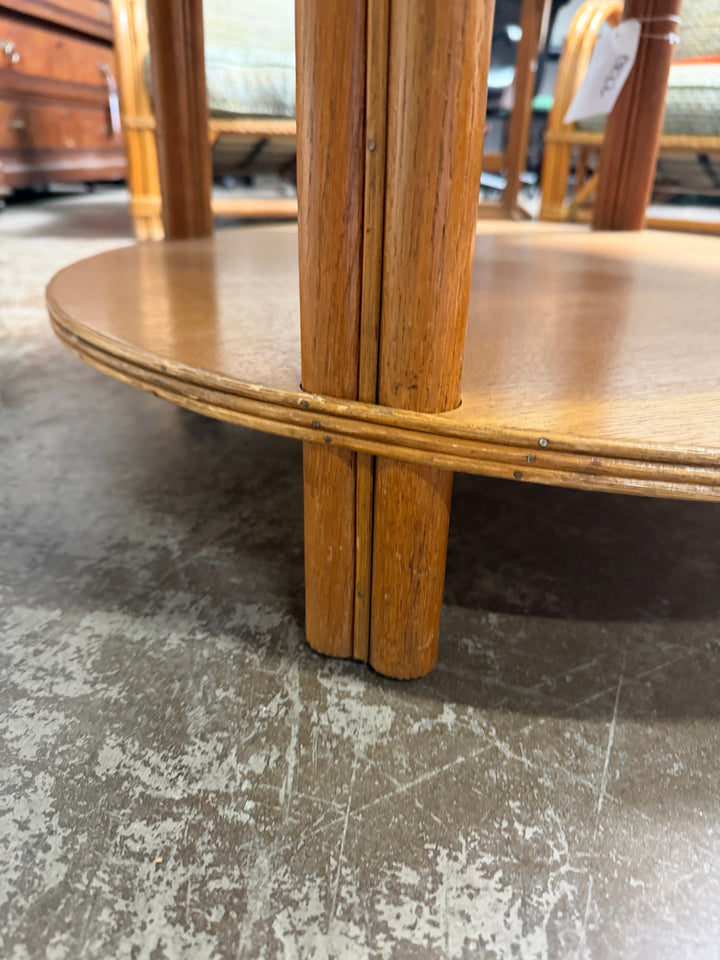 Vintage Circle Bamboo Table