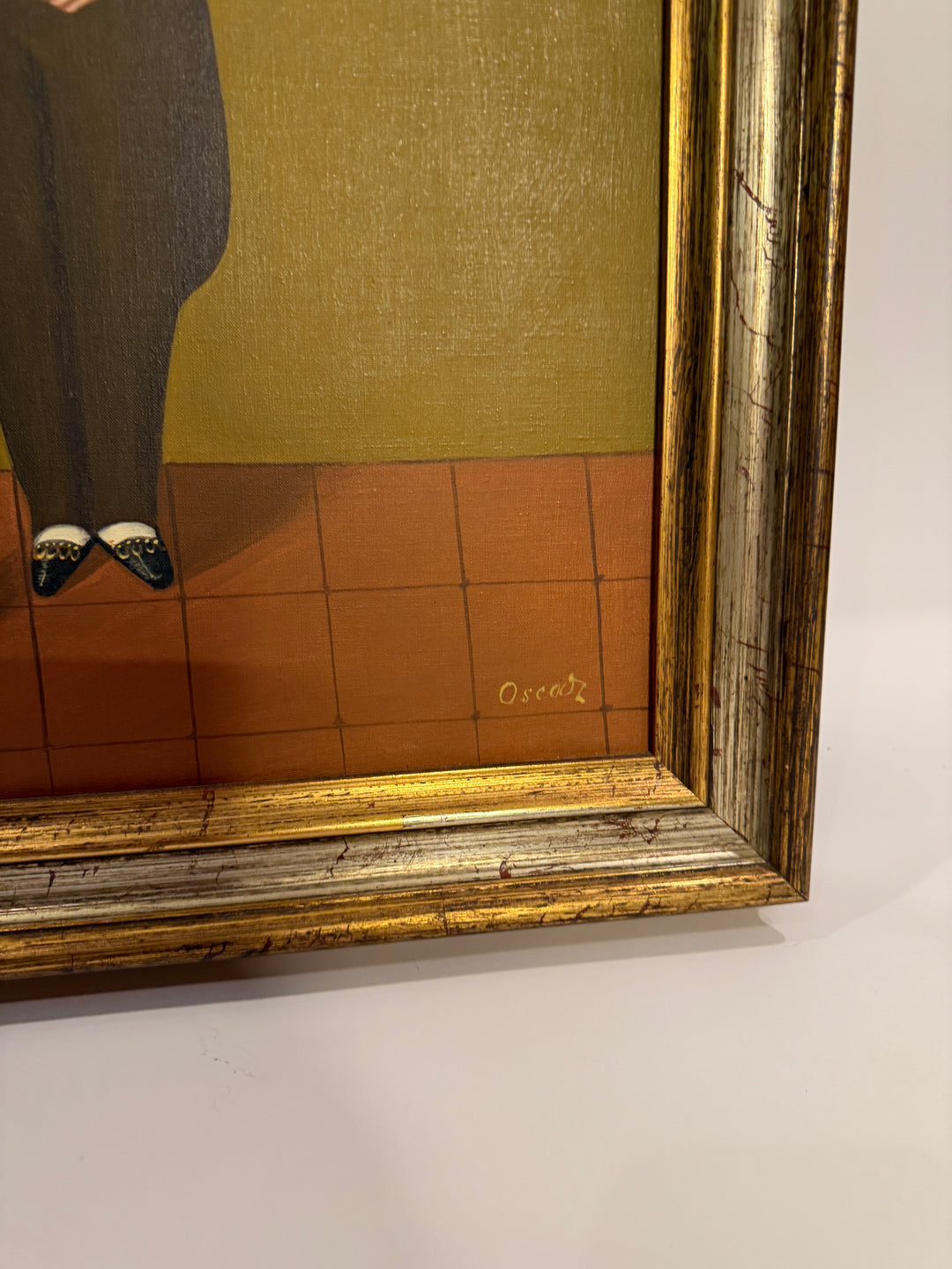 Original Oscar Bernach Oil Paintings - Set of 2, Girl and Boy