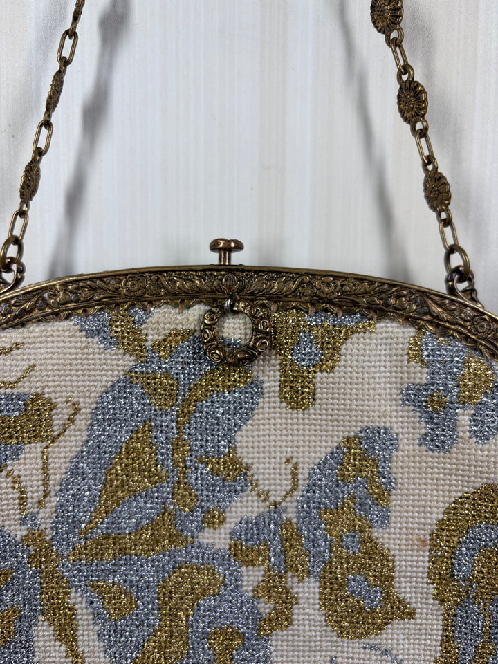Vintage Butterfly Tapestry Evening Bag
