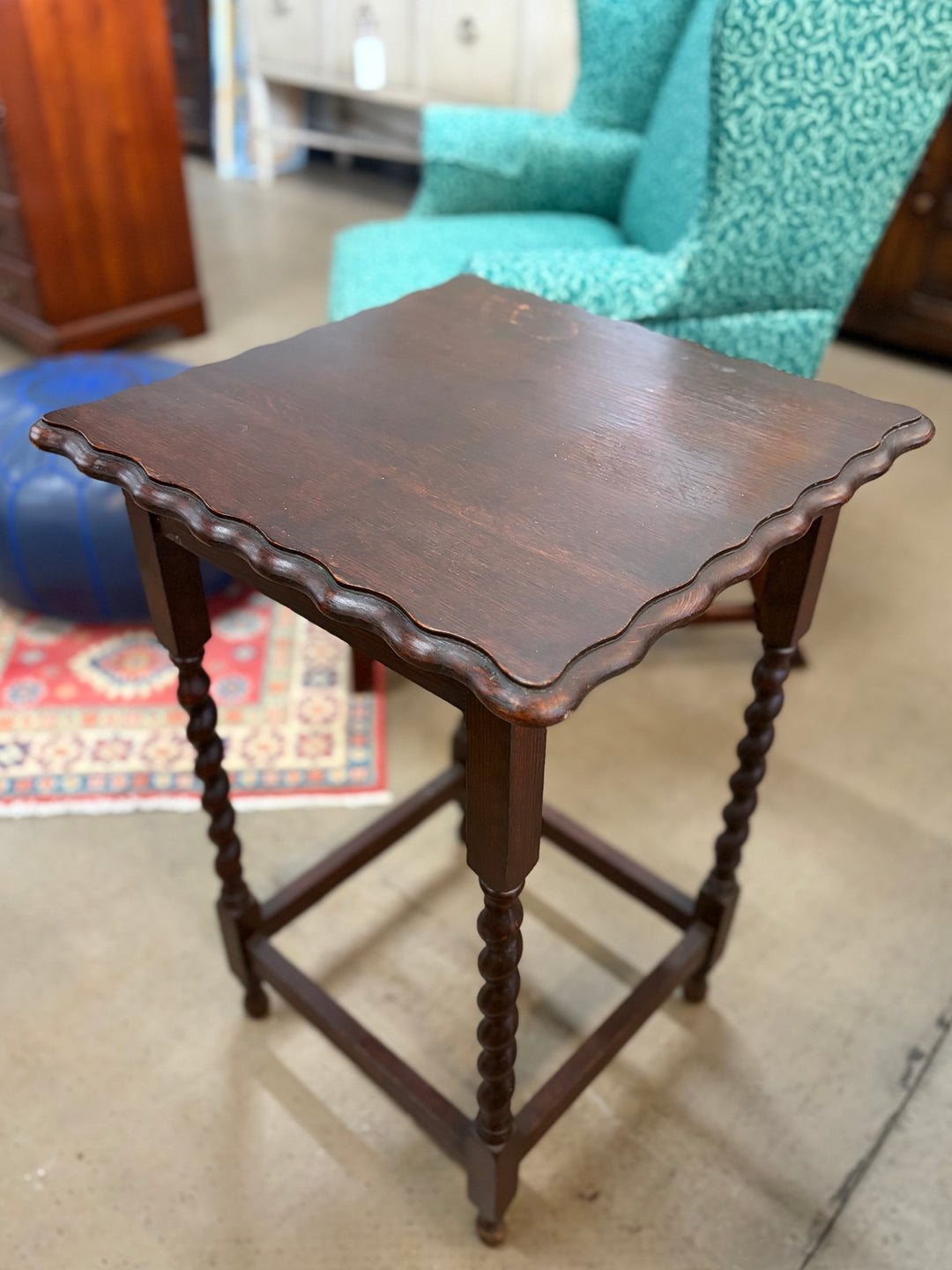 Oak Barley Twist Leg Table