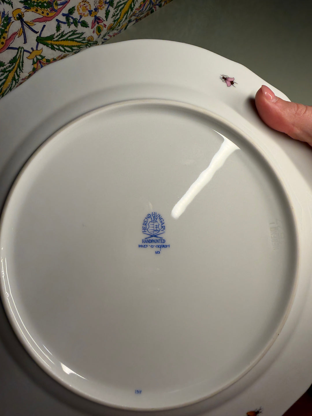 Herend Rothschild Bird Porcelain Large Serving Plate