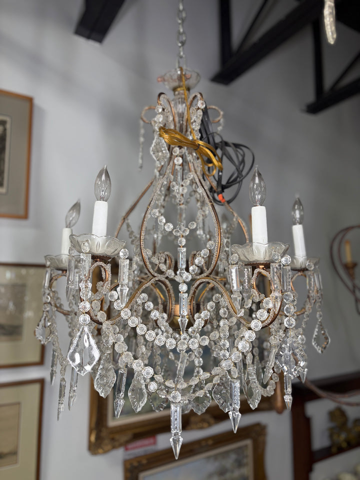 Multi-Arm Crystal Beaded Chandelier