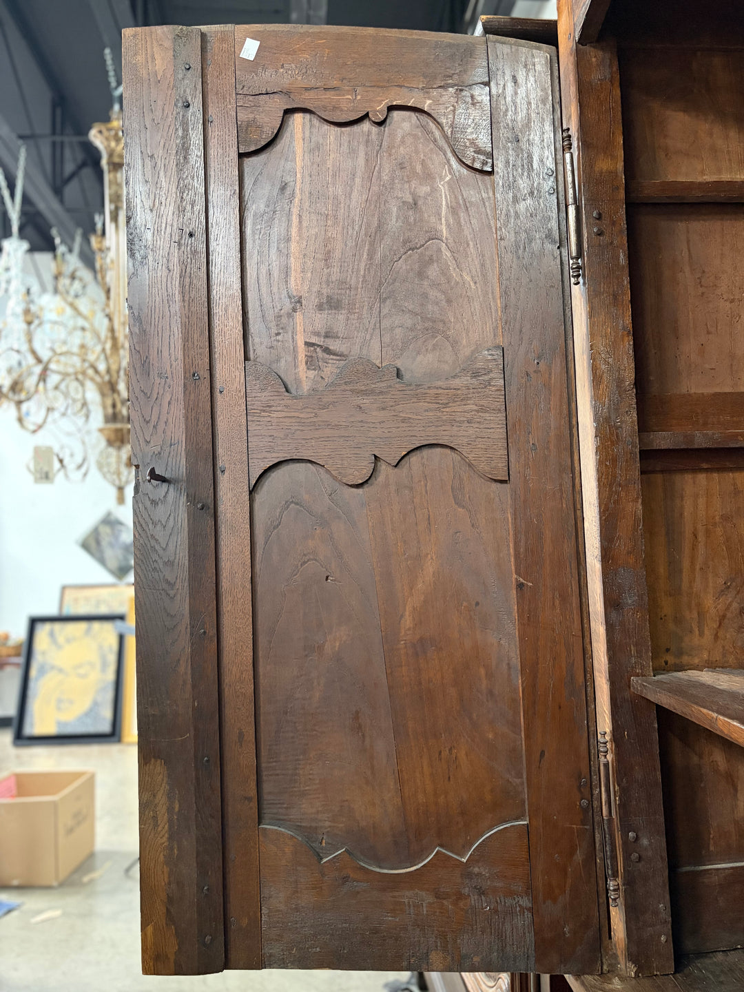 French Provincial Carved Walnut Armoire