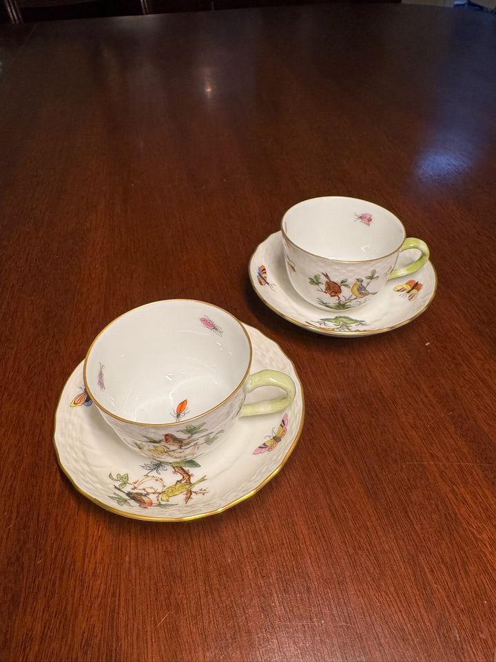 Herend Rothschild Teacup and Saucer (#1728)