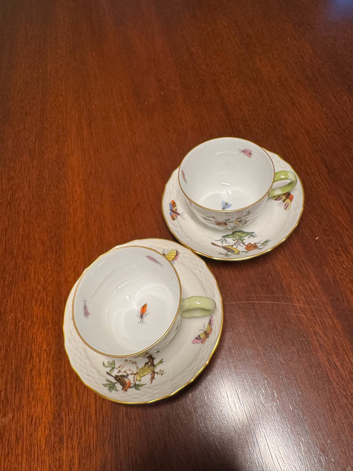 Herend Rothschild Teacup and Saucer (#1728)