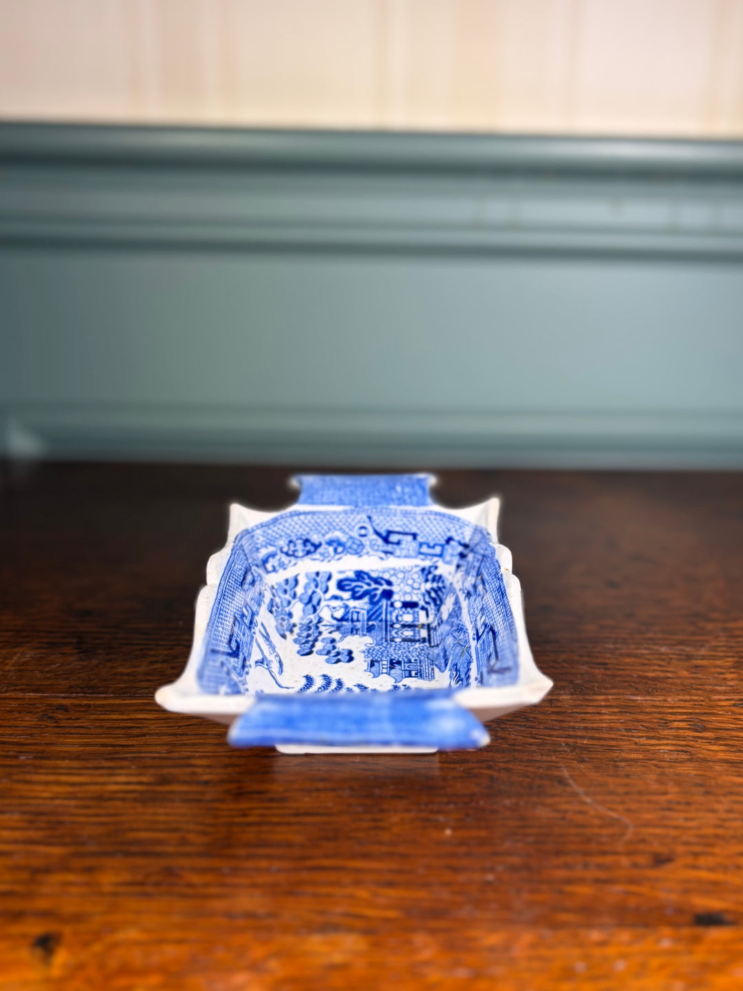 Blue Willow Antique Trinket Dish