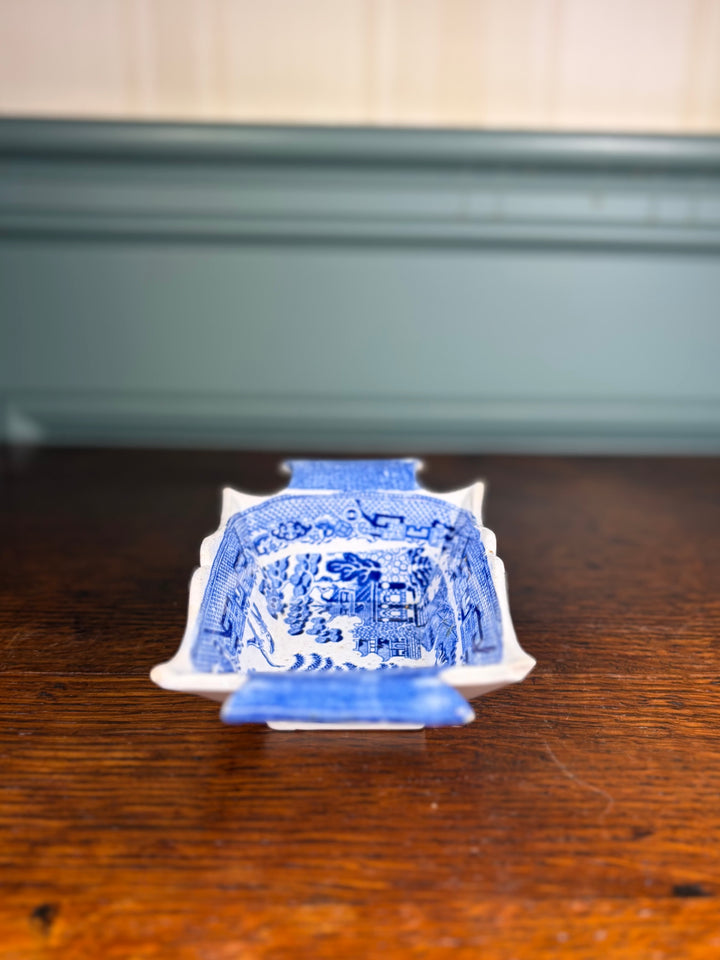 Blue Willow Antique Trinket Dish