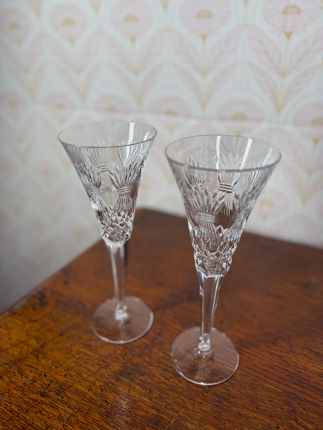 Pair of Waterford Champagne Flutes