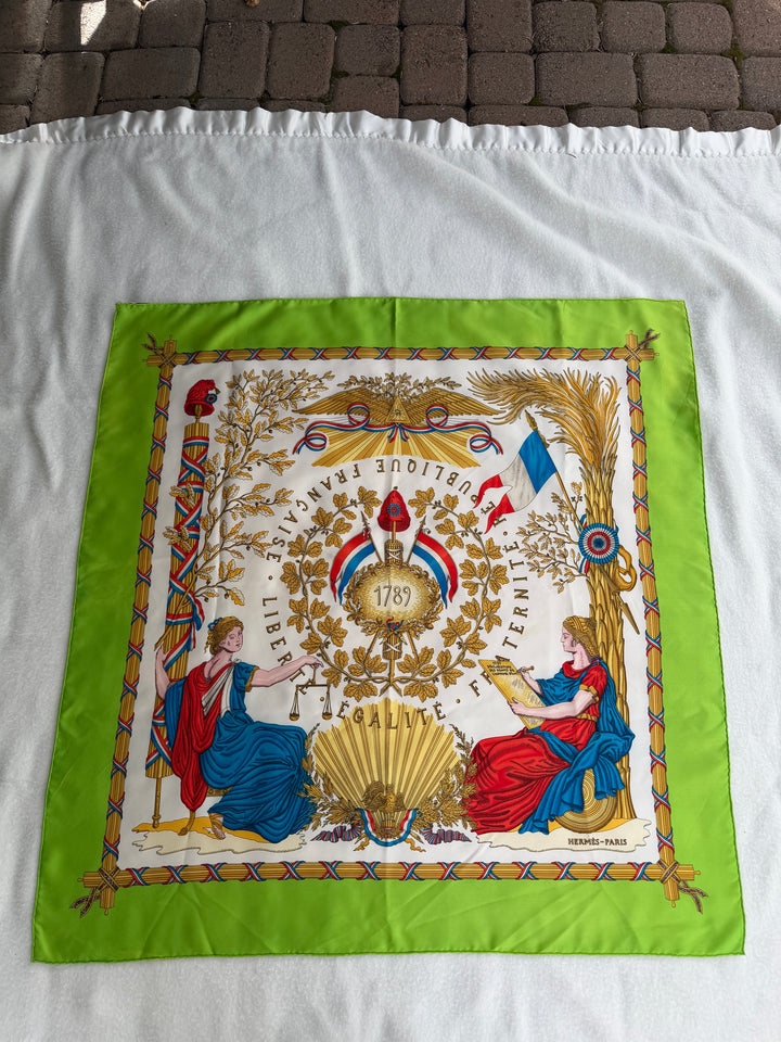 Vintage HERMÈS ‘Liberté Égalité Fraternité’ French Republic 1789 90